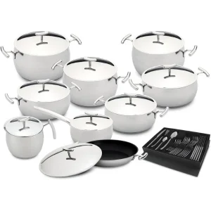 Silampos TREM Cozinha 9 Peças + Faqueiro 24 Peças IND